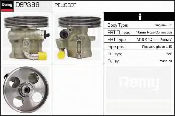 Imagine Pompa hidraulica, sistem de directie DELCO REMY DSP386