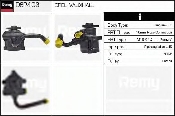 Imagine Pompa hidraulica, sistem de directie DELCO REMY DSP403