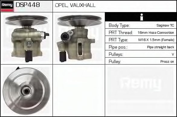 Imagine Pompa hidraulica, sistem de directie DELCO REMY DSP448