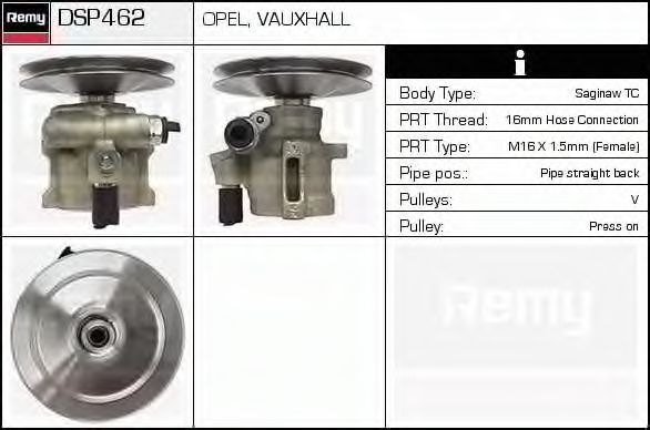 Imagine Pompa hidraulica, sistem de directie DELCO REMY DSP462