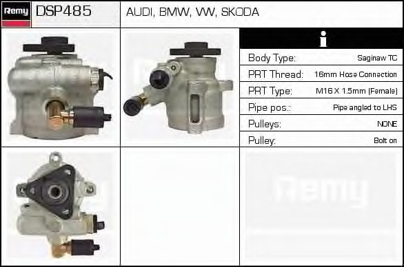 Imagine Pompa hidraulica, sistem de directie DELCO REMY DSP485