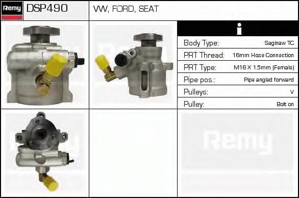 Imagine Pompa hidraulica, sistem de directie DELCO REMY DSP490