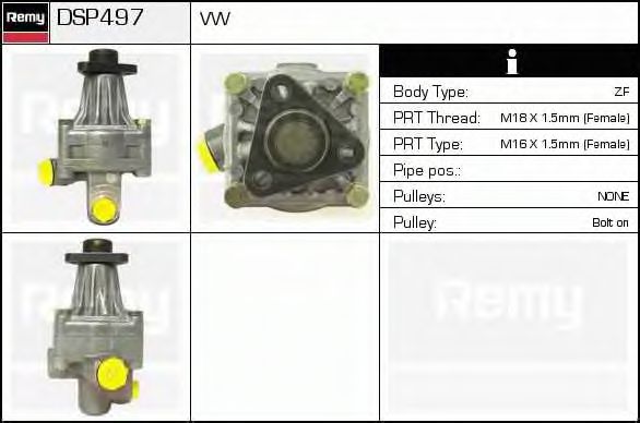 Imagine Pompa hidraulica, sistem de directie DELCO REMY DSP497