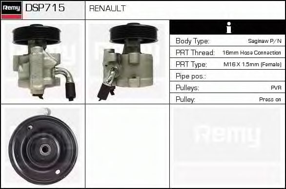 Imagine Pompa hidraulica, sistem de directie DELCO REMY DSP715
