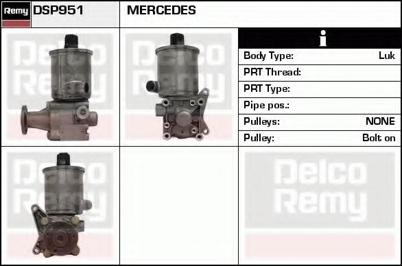 Imagine Pompa hidraulica, sistem de directie DELCO REMY DSP951