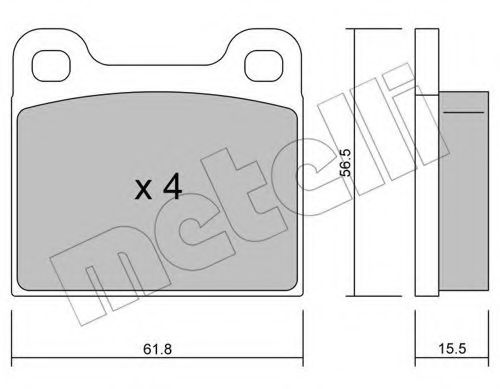 Imagine set placute frana,frana disc METELLI 22-0003-4