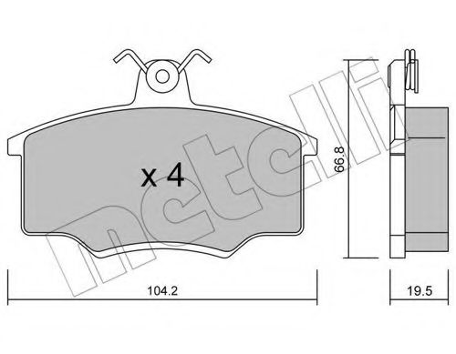 Imagine set placute frana,frana disc METELLI 22-0024-0