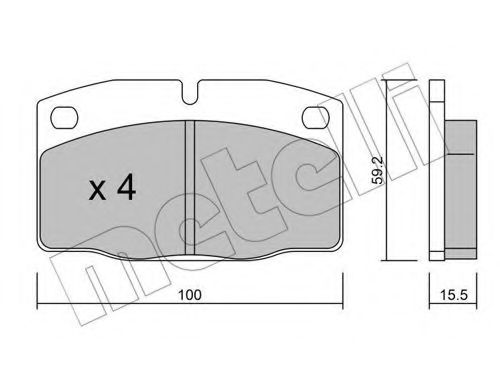 Imagine set placute frana,frana disc METELLI 22-0044-0