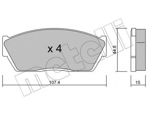 Imagine set placute frana,frana disc METELLI 22-0054-0