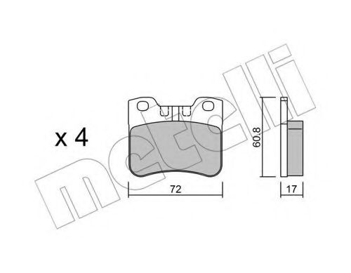 Imagine set placute frana,frana disc METELLI 22-0060-2