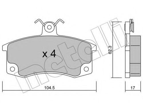 Imagine set placute frana,frana disc METELLI 22-0062-0