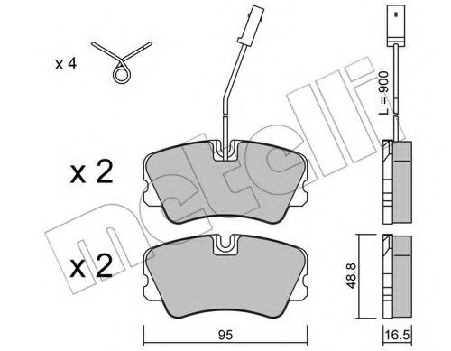 Imagine set placute frana,frana disc METELLI 22-0065-1