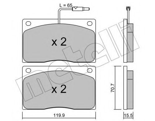 Imagine set placute frana,frana disc METELLI 22-0089-1