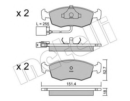 Imagine set placute frana,frana disc METELLI 22-0094-1