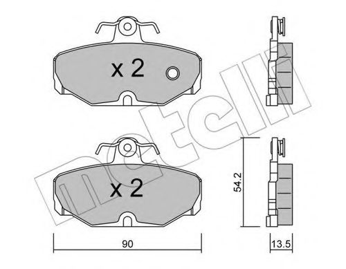 Imagine set placute frana,frana disc METELLI 22-0095-0