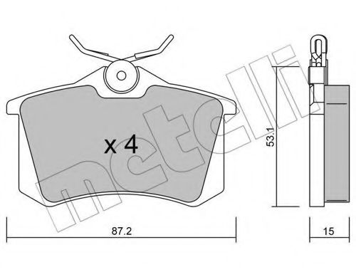 Imagine set placute frana,frana disc METELLI 22-0100-0