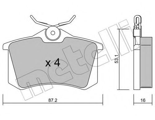 Imagine set placute frana,frana disc METELLI 22-0100-2