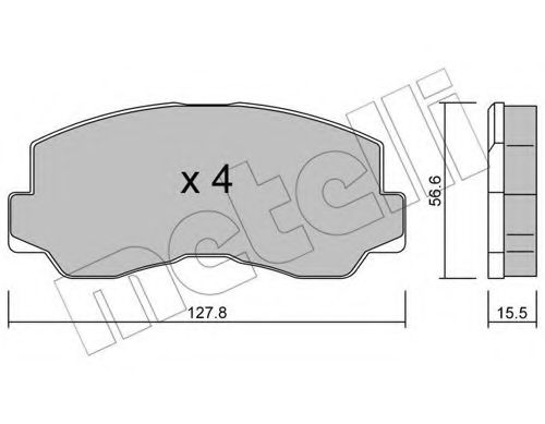 Imagine set placute frana,frana disc METELLI 22-0112-0