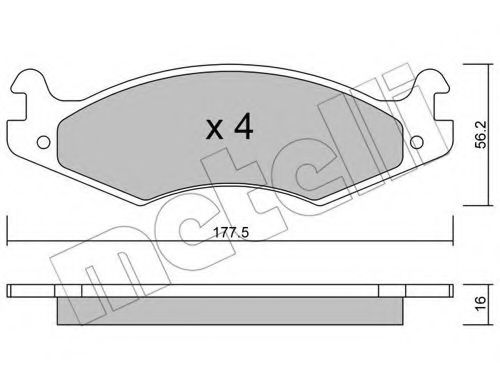 Imagine set placute frana,frana disc METELLI 22-0133-0