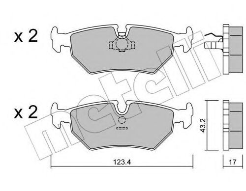 Imagine set placute frana,frana disc METELLI 22-0178-0