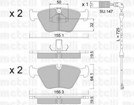 Imagine set placute frana,frana disc METELLI 22-0207-5K