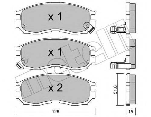 Imagine set placute frana,frana disc METELLI 22-0224-0