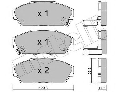 Imagine set placute frana,frana disc METELLI 22-0225-0