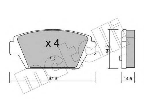 Imagine set placute frana,frana disc METELLI 22-0226-0