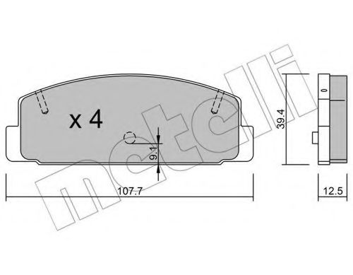 Imagine set placute frana,frana disc METELLI 22-0302-2