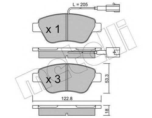 Imagine set placute frana,frana disc METELLI 22-0321-0