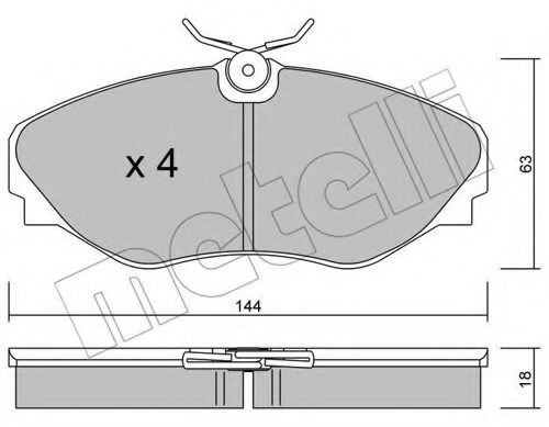 Imagine set placute frana,frana disc METELLI 22-0338-0