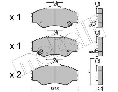 Imagine set placute frana,frana disc METELLI 22-0366-0