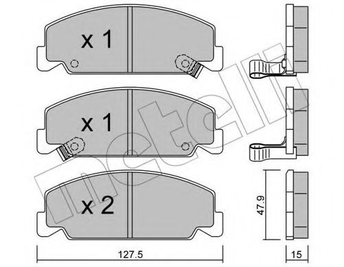 Imagine set placute frana,frana disc METELLI 22-0383-0