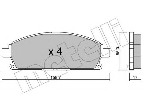 Imagine set placute frana,frana disc METELLI 22-0406-0