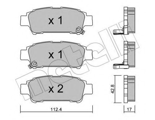 Imagine set placute frana,frana disc METELLI 22-0428-0