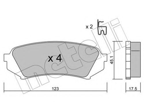 Imagine set placute frana,frana disc METELLI 22-0453-0