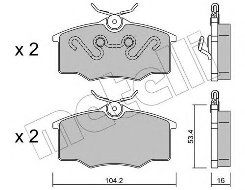 Imagine set placute frana,frana disc METELLI 22-0537-0