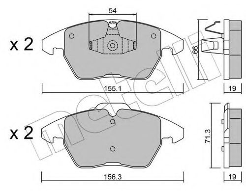 Imagine set placute frana,frana disc METELLI 22-0548-1