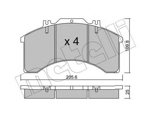 Imagine set placute frana,frana disc METELLI 22-0580-0