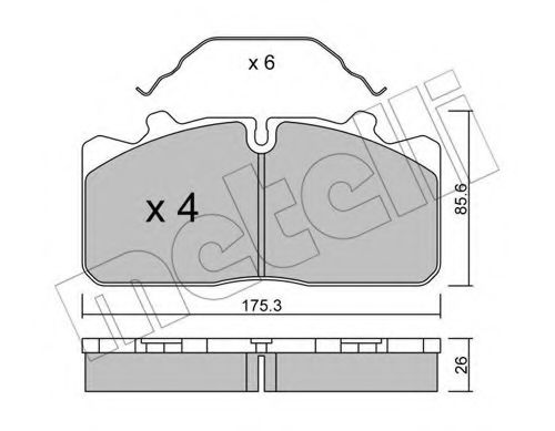 Imagine set placute frana,frana disc METELLI 22-0582-0