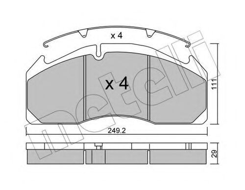 Imagine set placute frana,frana disc METELLI 22-0593-0