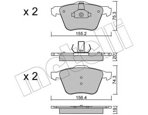 Imagine set placute frana,frana disc METELLI 22-0599-1