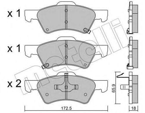 Imagine set placute frana,frana disc METELLI 22-0623-0