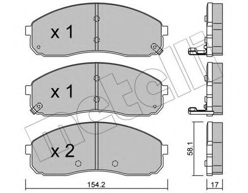 Imagine set placute frana,frana disc METELLI 22-0631-0