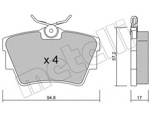 Imagine set placute frana,frana disc METELLI 22-0635-0