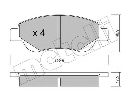 Imagine set placute frana,frana disc METELLI 22-0637-0