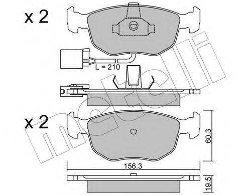 Imagine set placute frana,frana disc METELLI 22-0656-1