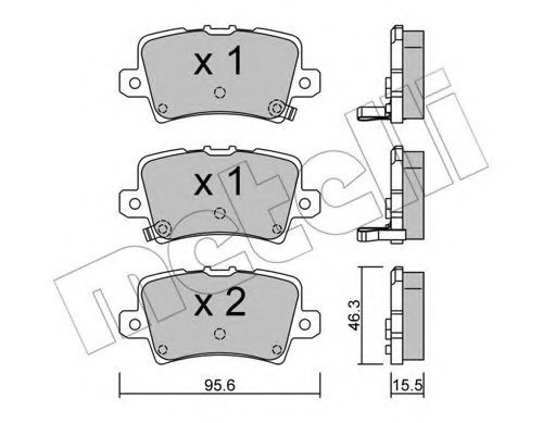 Imagine set placute frana,frana disc METELLI 22-0729-0