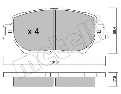 Imagine set placute frana,frana disc METELLI 22-0751-0