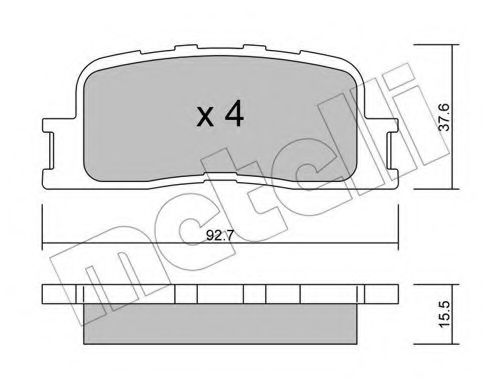 Imagine set placute frana,frana disc METELLI 22-0753-0